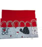 fixed Circular knitting needle case with cats, sock needles roll, needle wallet,