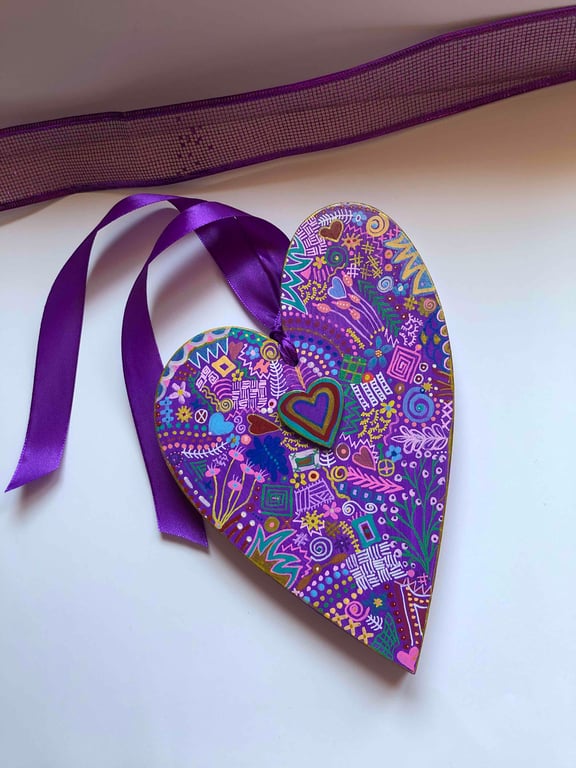 The big purple doodle heart