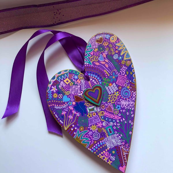 The big purple doodle heart