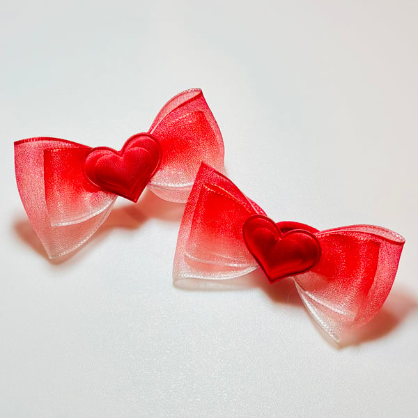 Valentine Bow hair bobbles