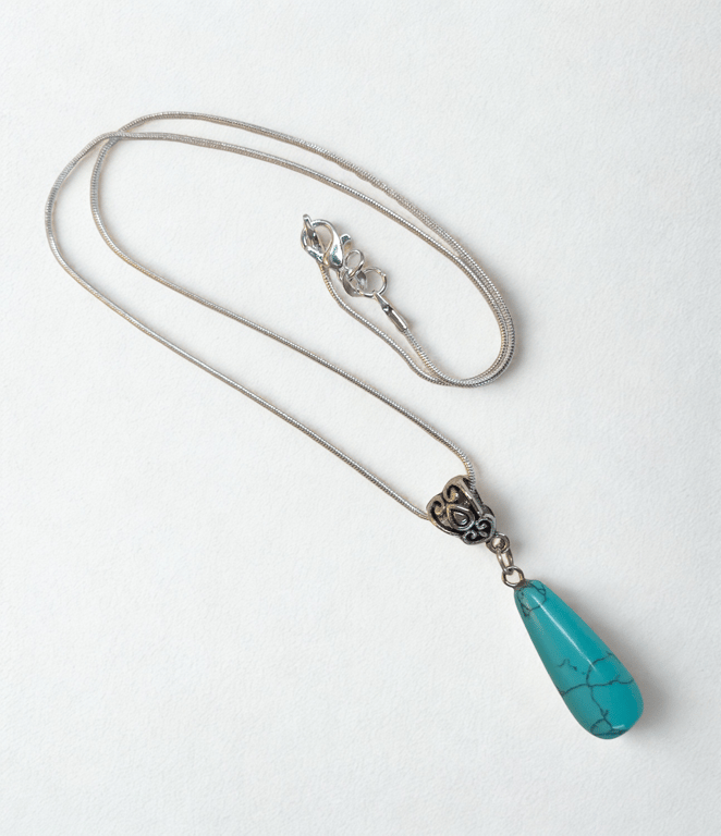 Turquoise Teardrop Pendant