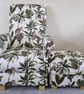 Fryetts Monkeys Natural Adult Chair & Footstool Jungle Armchair Green Nursery  - Image 7
