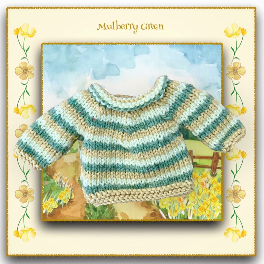 Spring Stripes Jumper - Lemon, Barleycorn and Sage