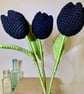  Black crochet tulips, gift for goths, forever flowers - Image 9