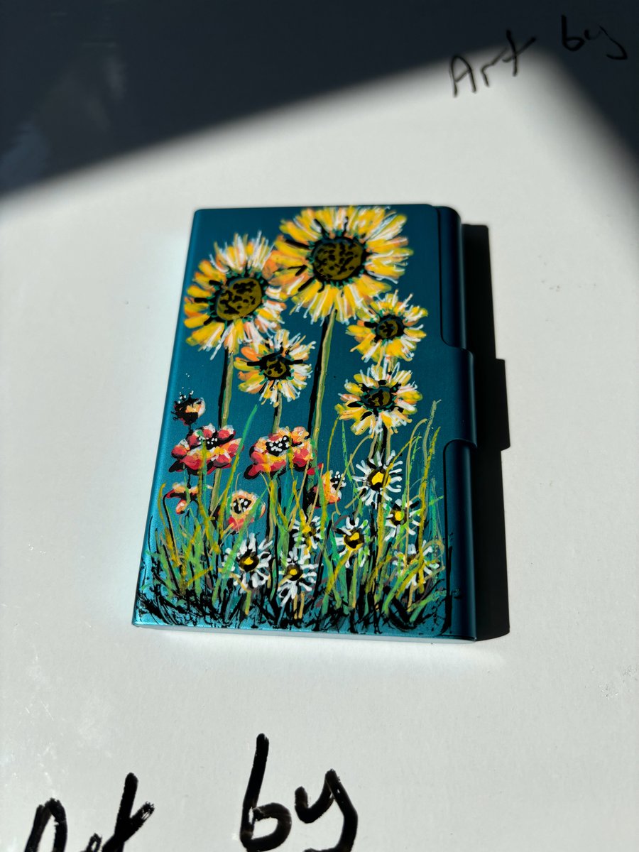 A hand painted and sealed  emergency charger cable and adapter 