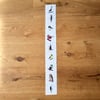 Woodland birds fabric strip
