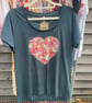 Red floral heart T Shirt 16
