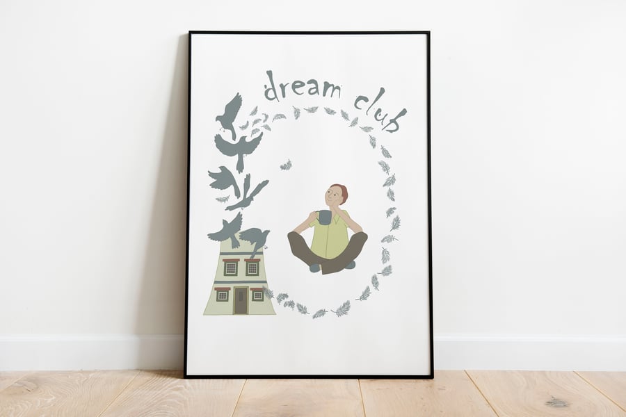 Giclee Print Dreamer Sizes A5 to A3