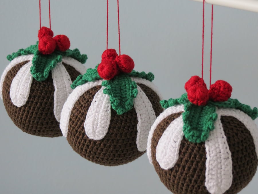 Crocheted Christmas Pudding Decoration