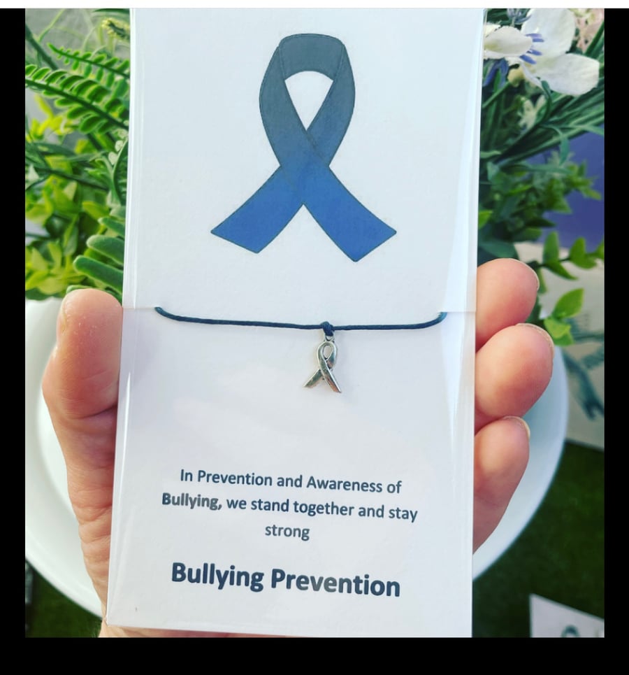Bullying prevention awareness wish bracelet anti bullying charm bracelet 