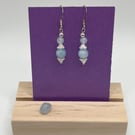 Sterling silver and aquamarine earrings 