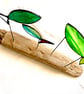 Stained glass Family of Fish on driftwood, marine coastal art - Image 5