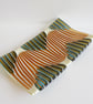Fused glass strip-cut patterned decorative dish, amber waves - Image 2