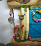 Handmade Dartmoor wood Fairy Door & Garden. Summer Woodland Magic - Image 3