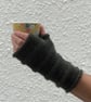 FINGERLESS MITTS , gloves. .'Tamar Valley'  Alpaca,wool. D. Green . - Image 6