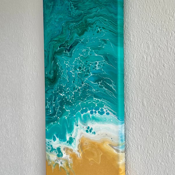 Beach Seaside Original Abstract Painting Wall Art 