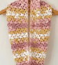 Pink and Mustard Infinity Scarf - Handmade Crochet - Summer Seconds - Image 5