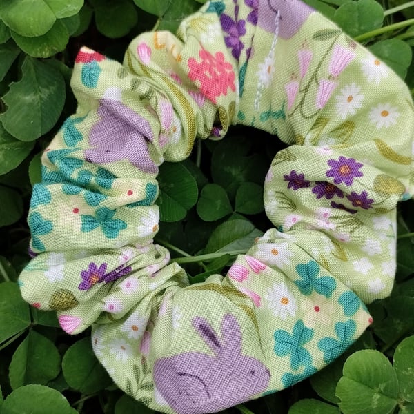 Bunny floral scrunchie