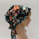 Satin head wear for women, satin lined bonnet with ties, full head covering