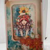 Greeting Card - Autumnal BoHo Greeting Card (Lady)  by Carolee Crafts - C13