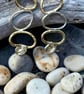Sterling Silver & Brass Open Pebble Rock Pool Earrings - Designed & Handmade UK - Image 4