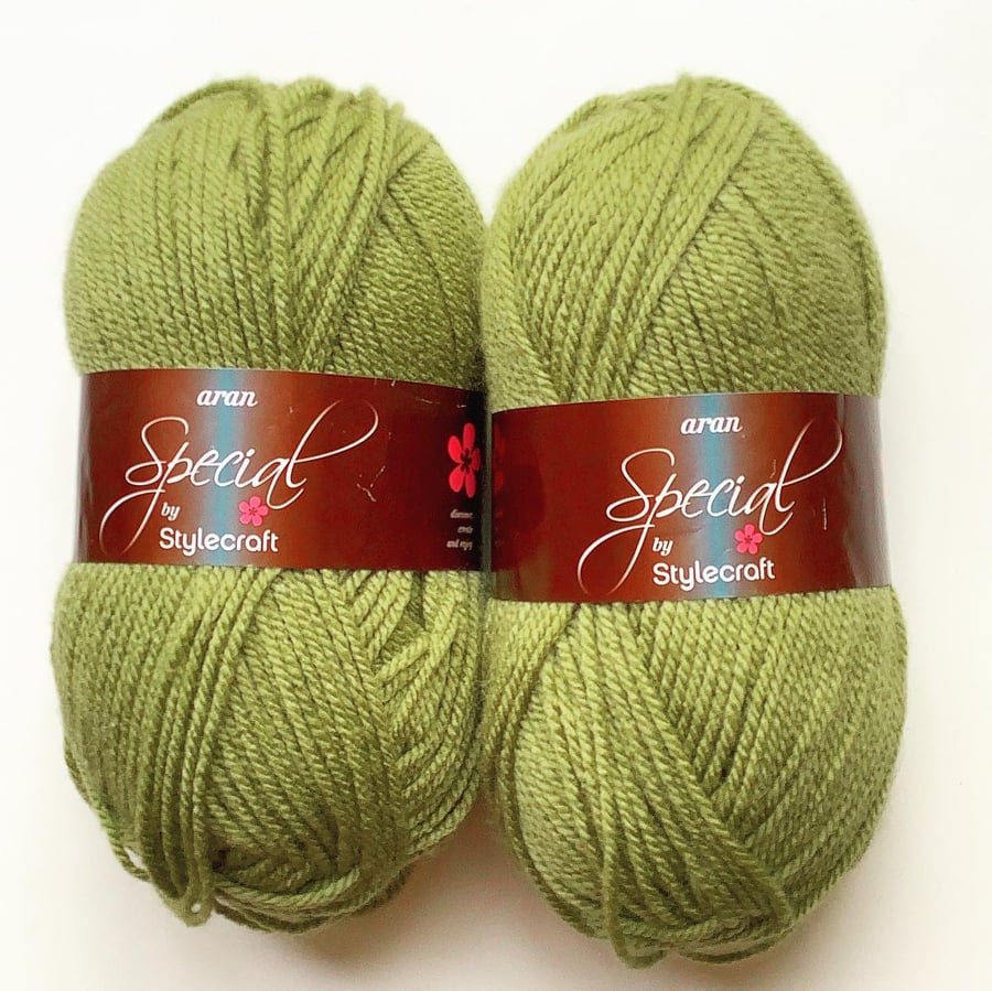 Stylecraft Special Aran yarn, meadow green Aran yarn