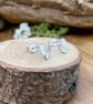 Handmade Silver Petal Duo Stud Earrings - Image 6