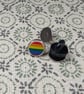Pride Flag Pin - Pride Themed Pin - Small Resin Topped Pin Badge - LGBTQ - Image 2