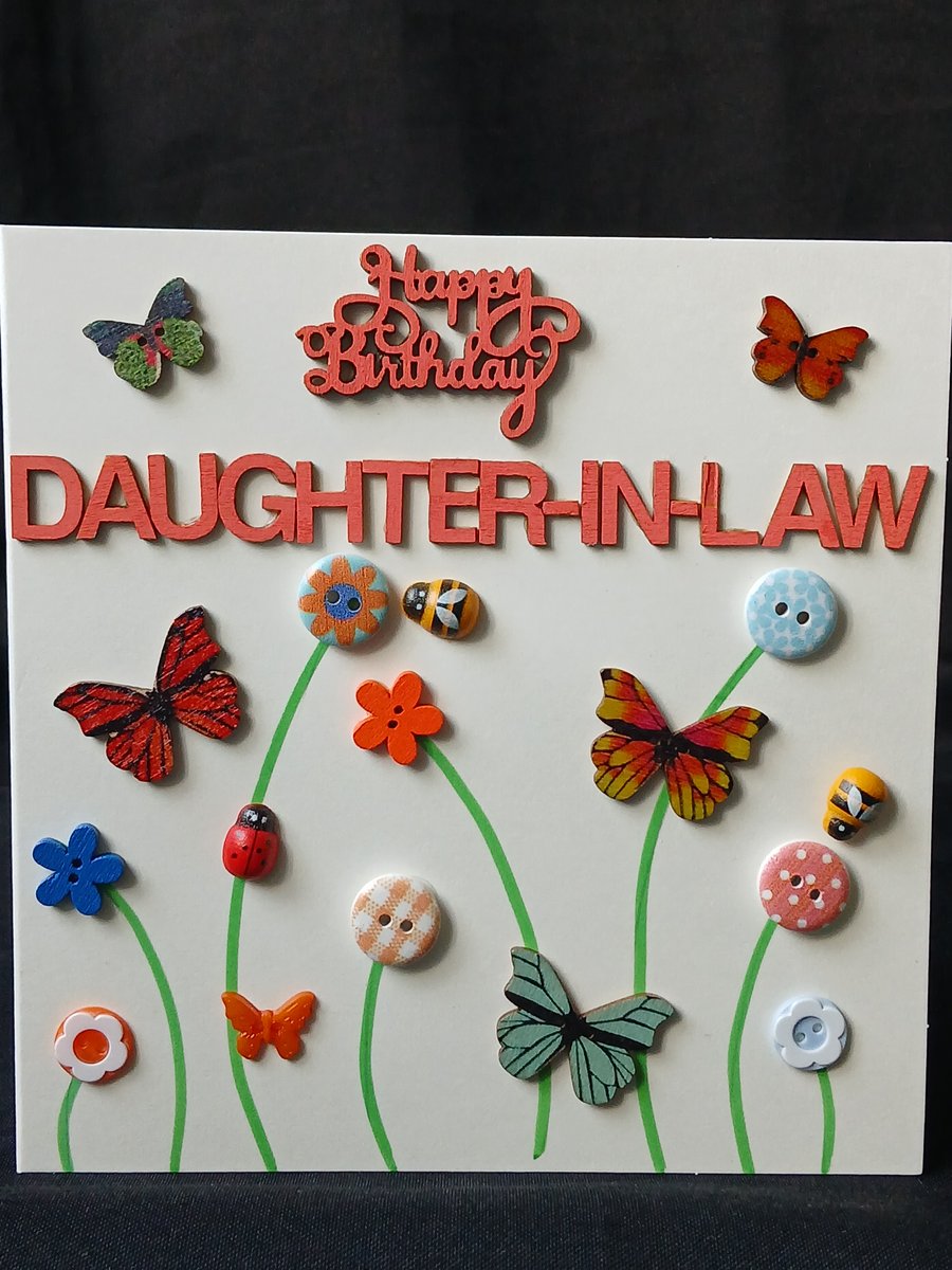 Handmade, daughter-in-law birthday card 