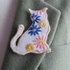 Cat Fabric Brooch