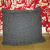  knitted cushion ( complete) Hand knitted -Slate grey 