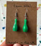 Green Skittle Earrings - Surgical Steel Hooks - Old Stock - Super Seconds - Image 1