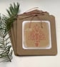 CHRISTMAS CARDS. Scandi-style. ' Joy' ( pack of 4) .Elegant tree. - Image 2