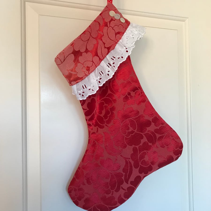 Stocking in 1950s vintage fabric