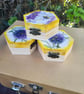 Honey Bee Hexagon Wooden Trinket Box,Lavender Floral Jewellery Storage,small box - Image 4