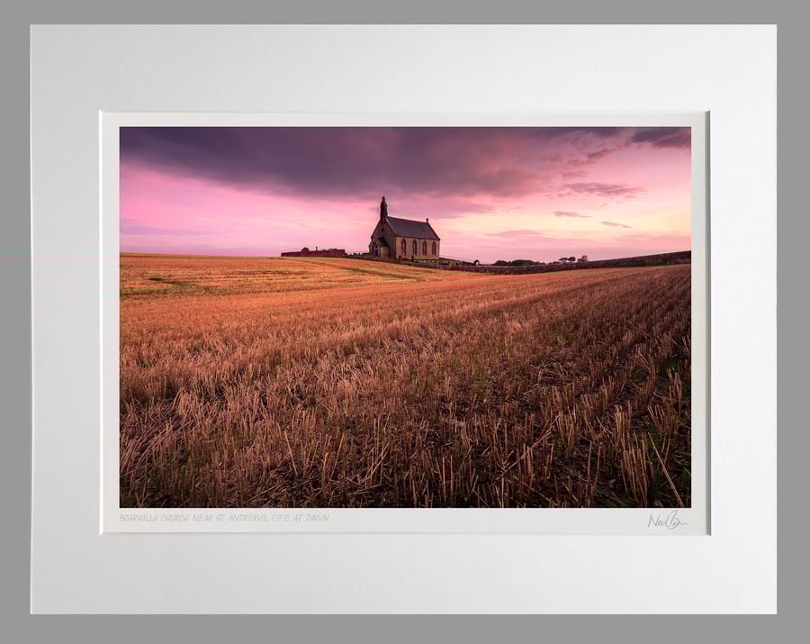 Boarhills Church Fife Scotland - A3 (50x40cm) Unframed Print
