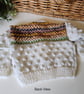  Designer Hand Knitted Bobble Baby Cardigan with Merino Wool 0-3 months size - Image 2
