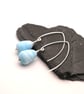 blue sea lampwork glass teardrop earrings - Image 4