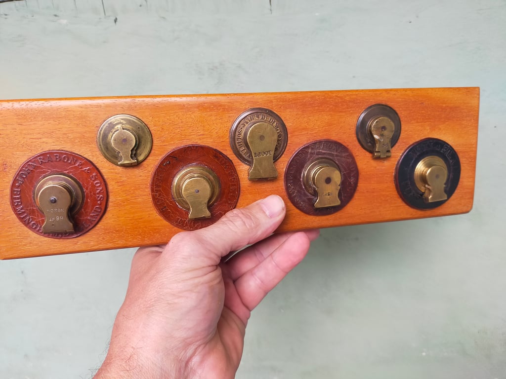 Vintage Tape Measure Key and Letter Rack 20