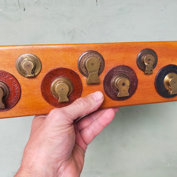 Vintage Tape Measure Key and Letter Rack 20