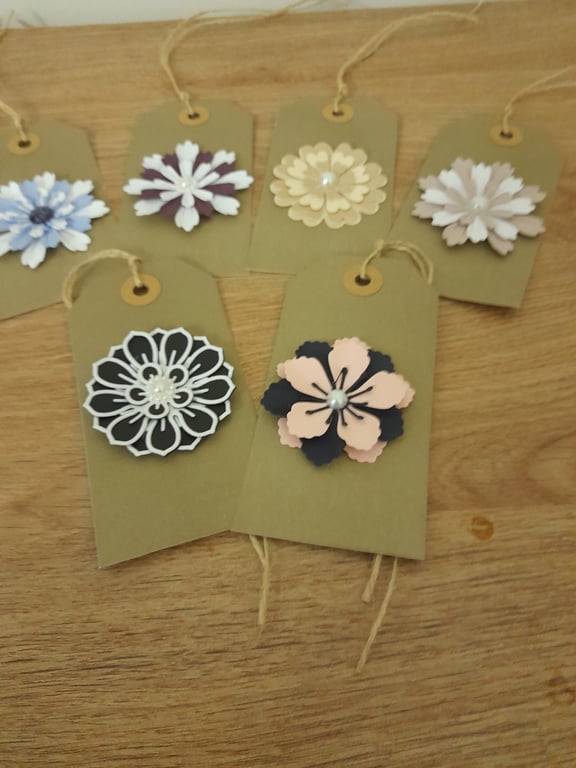  ASSORTED HANDMADE GIFT TAGS.