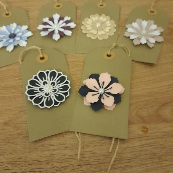  ASSORTED HANDMADE GIFT TAGS.