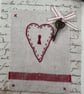 Hand Embroidered Keepsake Blank Greetings card - Image 2