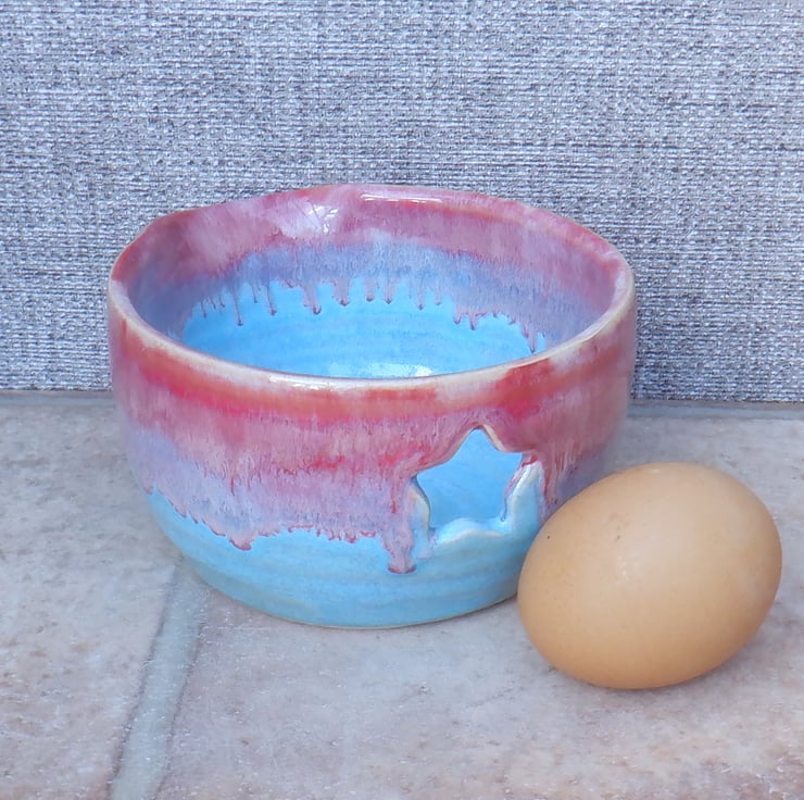 Egg separator bowl wheelthrown stoneware handma... Folksy