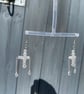 Celene - Clear Cross Earrings  - Image 3