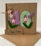 40th Handmade Birthday Card from felt. Keepsake Card. Textile card. - Image 4