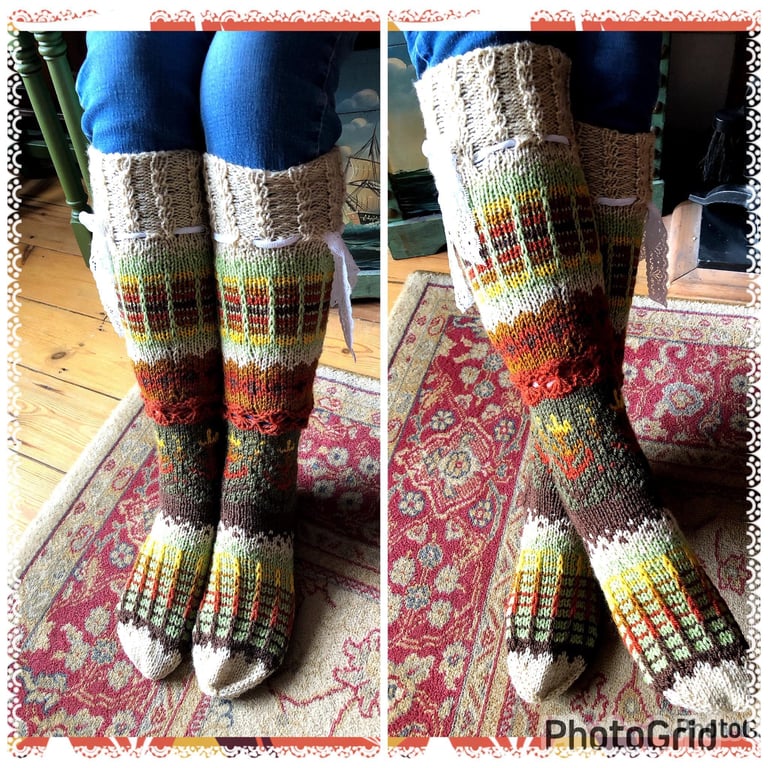 Knee high Fairisle socks