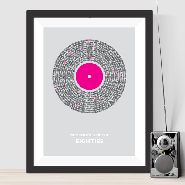 Eighties Number Ones Print