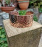 Punched semicircular wide copper cuff  bangle  - Image 6