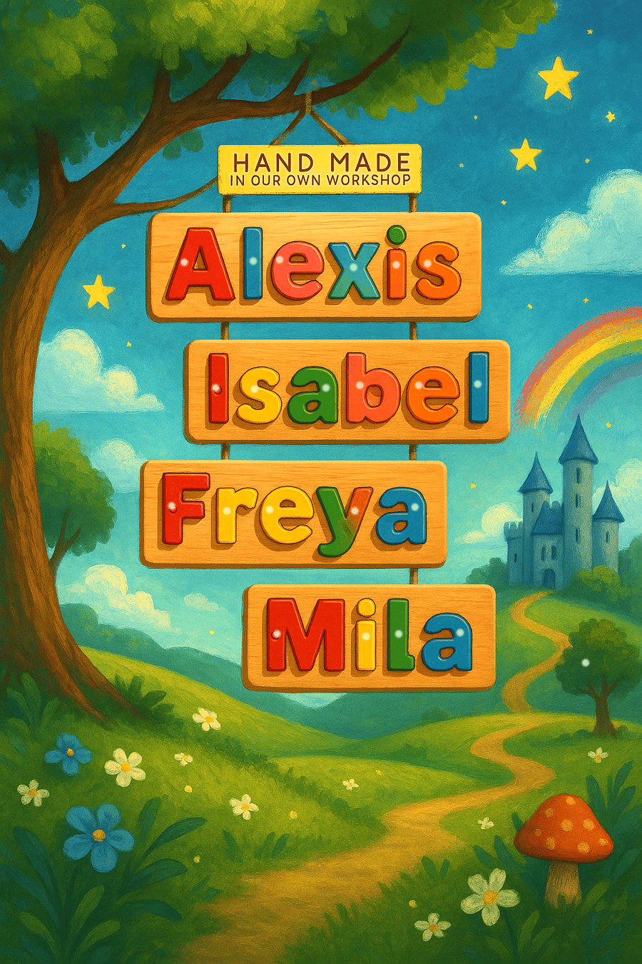 Wooden Handmade Jigsaws, Personalised with Any Name, Made In England.